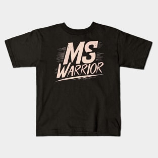 MS Warrior Multiple Sclerosis Awareness World MS Day Kids T-Shirt